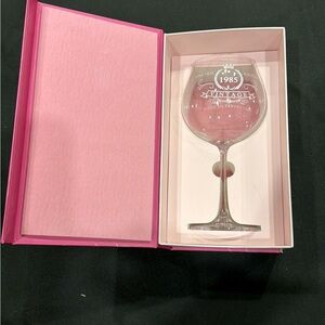 Elegant Wine Glass with Pink Box